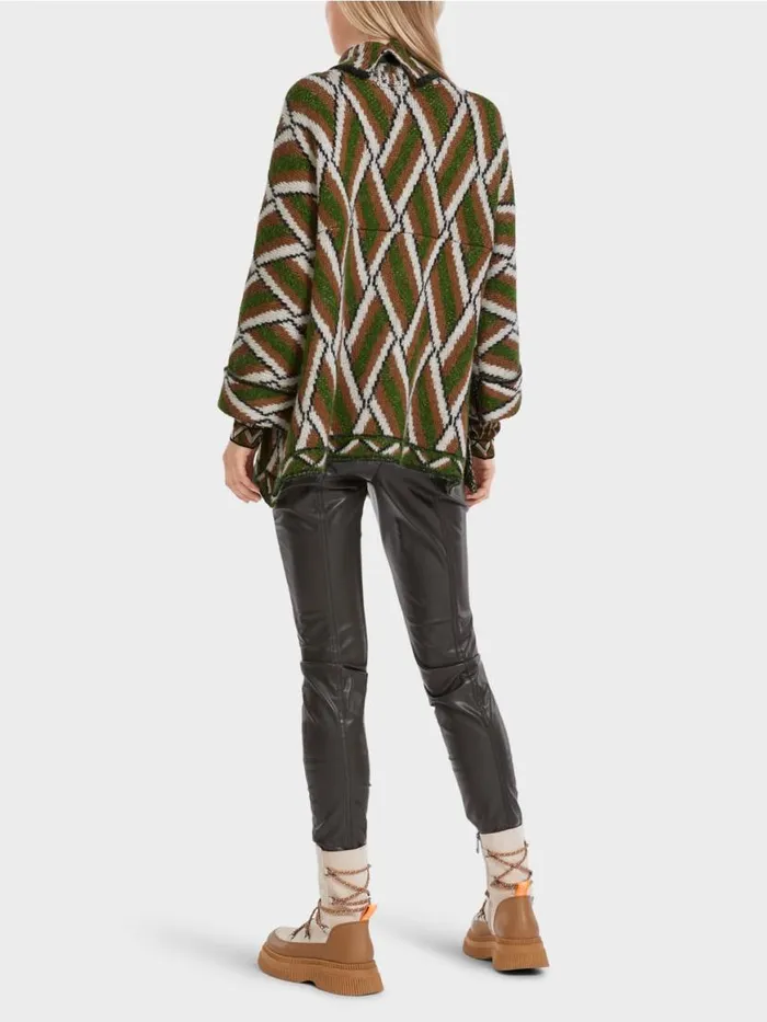 Damen Marc Cain Strick Weiter Sweater Knitted In Germany Orient Green