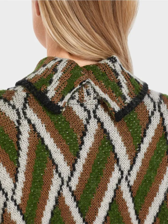 Damen Marc Cain Strick Weiter Sweater Knitted In Germany Orient Green