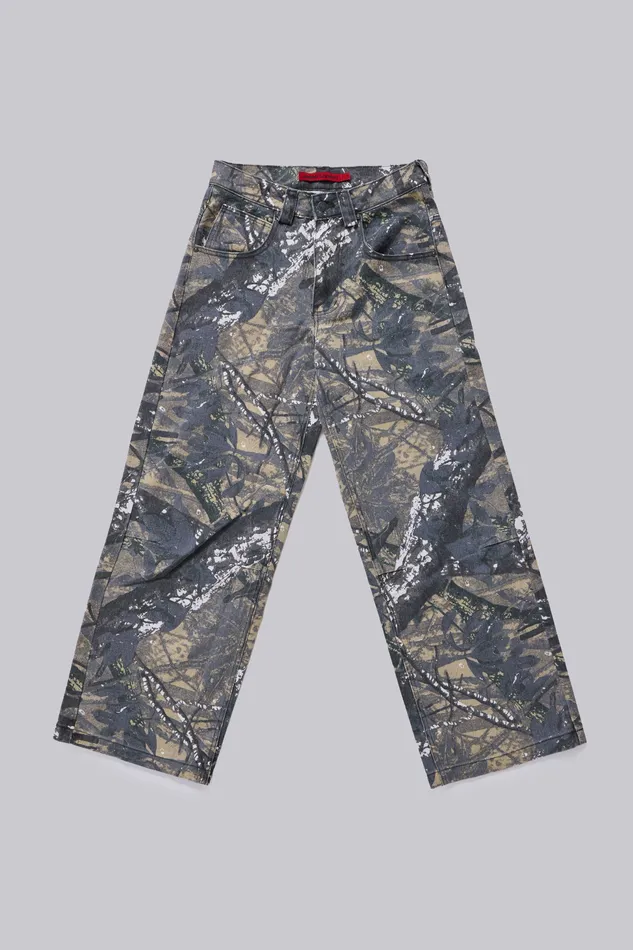 Denim Jaded London Men Forest Camo Colossus Jeans