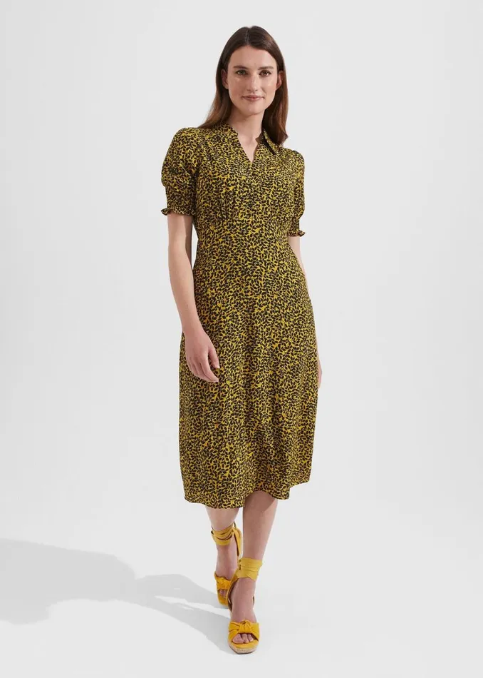Dresses and Jumpsuits Women HOBBS Elora Dress Chartreuse Navy