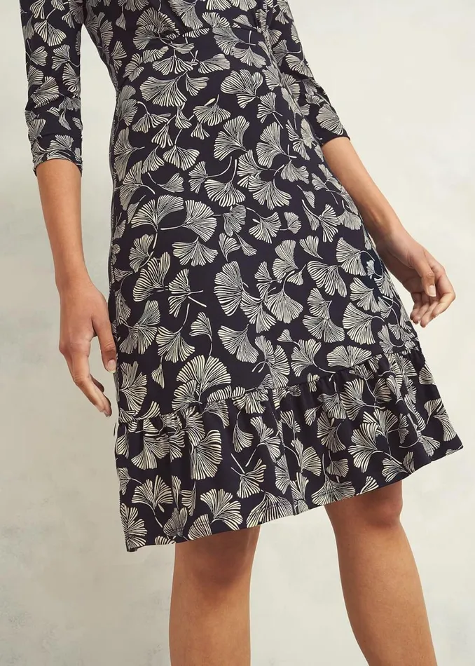 Dresses and Jumpsuits Women HOBBS Ginny Jersey Dress Navy Cream