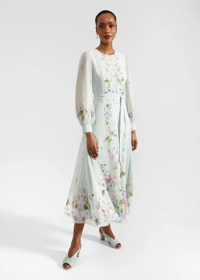 Dresses and Jumpsuits Women HOBBS Maribella Silk Dress Green Multi