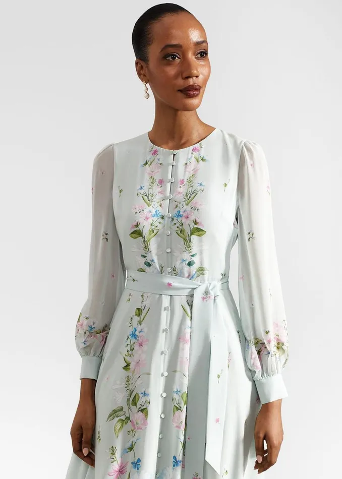 Dresses and Jumpsuits Women HOBBS Maribella Silk Dress Green Multi