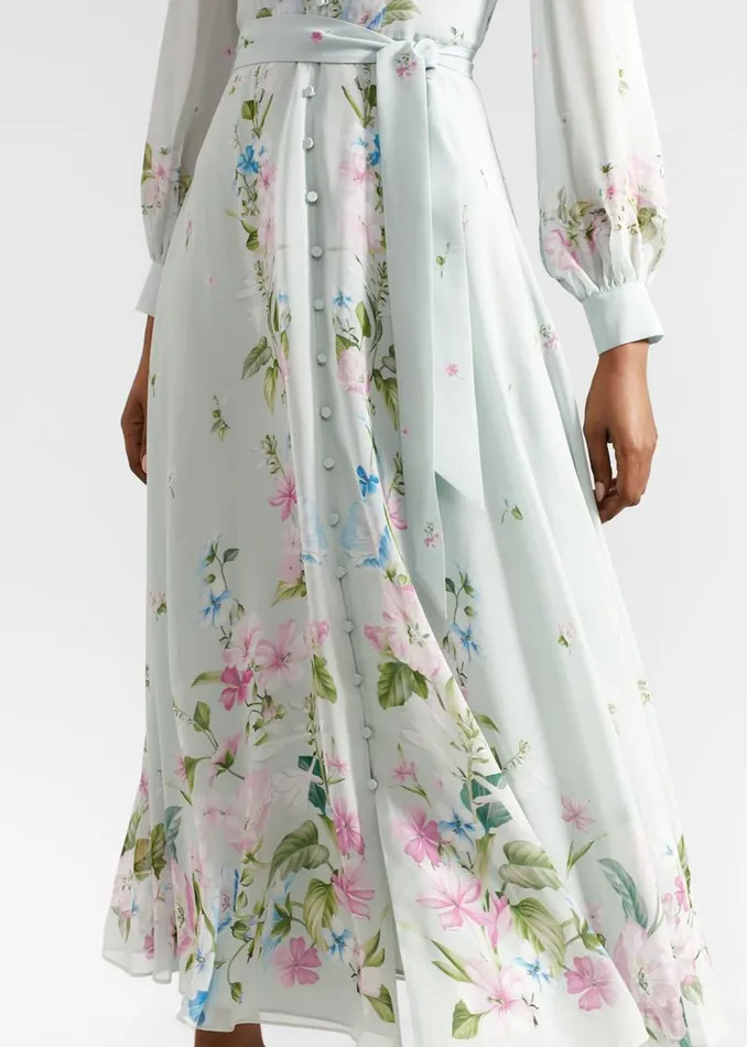 Dresses and Jumpsuits Women HOBBS Maribella Silk Dress Green Multi