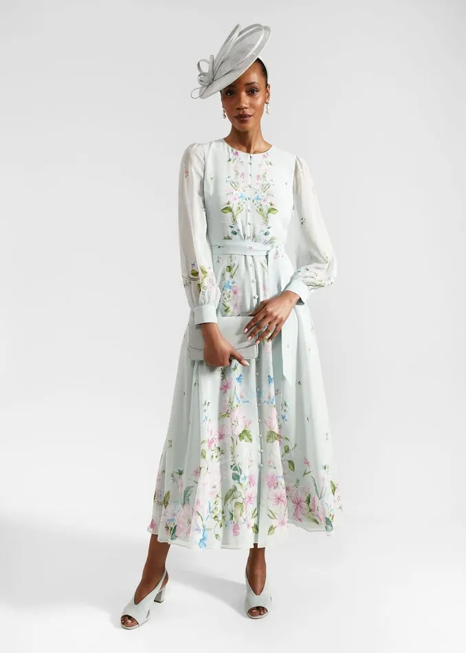 Dresses and Jumpsuits Women HOBBS Maribella Silk Dress Green Multi