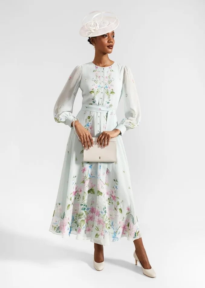 Dresses and Jumpsuits Women HOBBS Maribella Silk Dress Green Multi