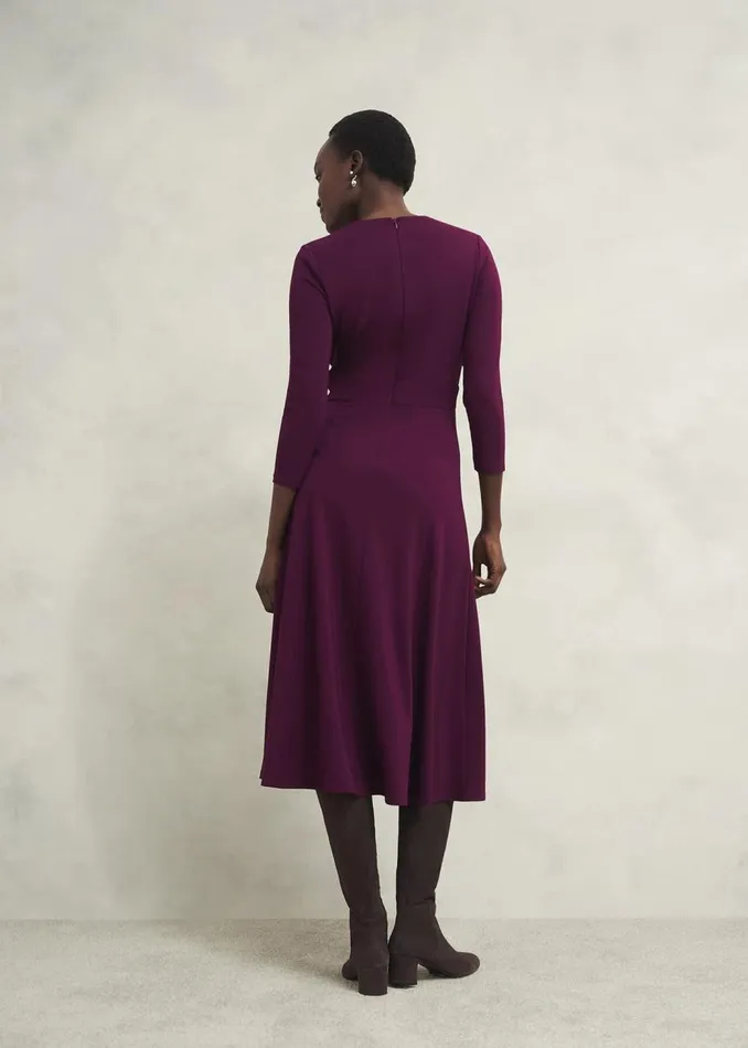 Dresses and Jumpsuits Women HOBBS Mirabel Ponte Dress Warm Plum