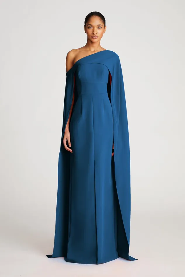 Dresses Women Halston Elycia Gown In Stretch Crepe Jasper