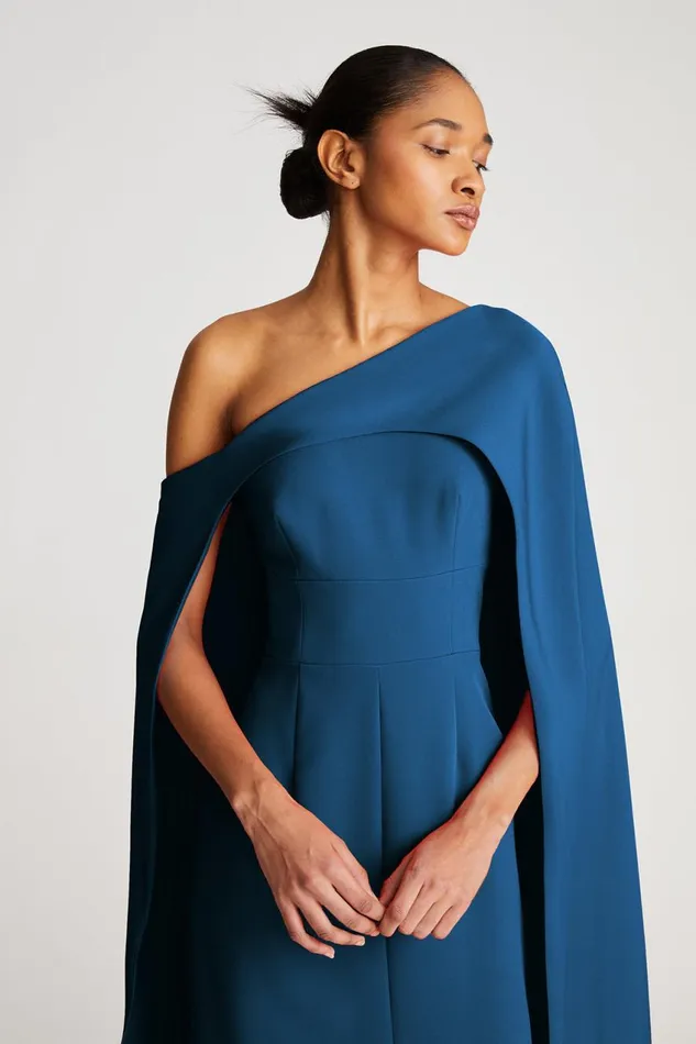 Dresses Women Halston Elycia Gown In Stretch Crepe Jasper
