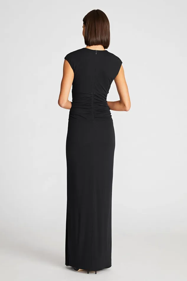 Dresses Women Halston Giovanna Gown In Matte Jersey Black
