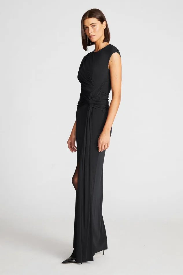 Dresses Women Halston Giovanna Gown In Matte Jersey Black
