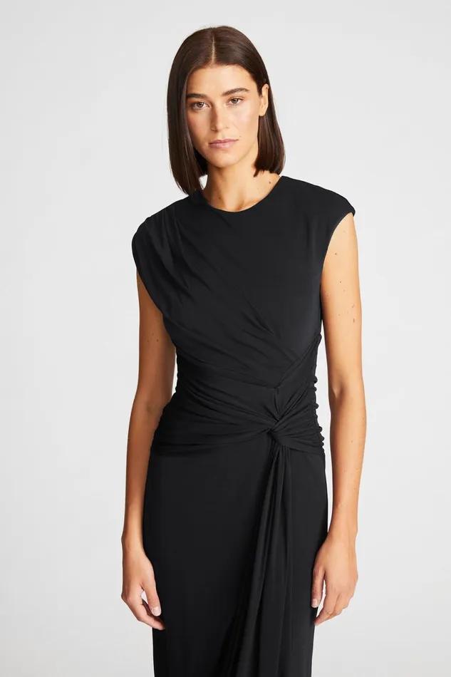 Dresses Women Halston Giovanna Gown In Matte Jersey Black