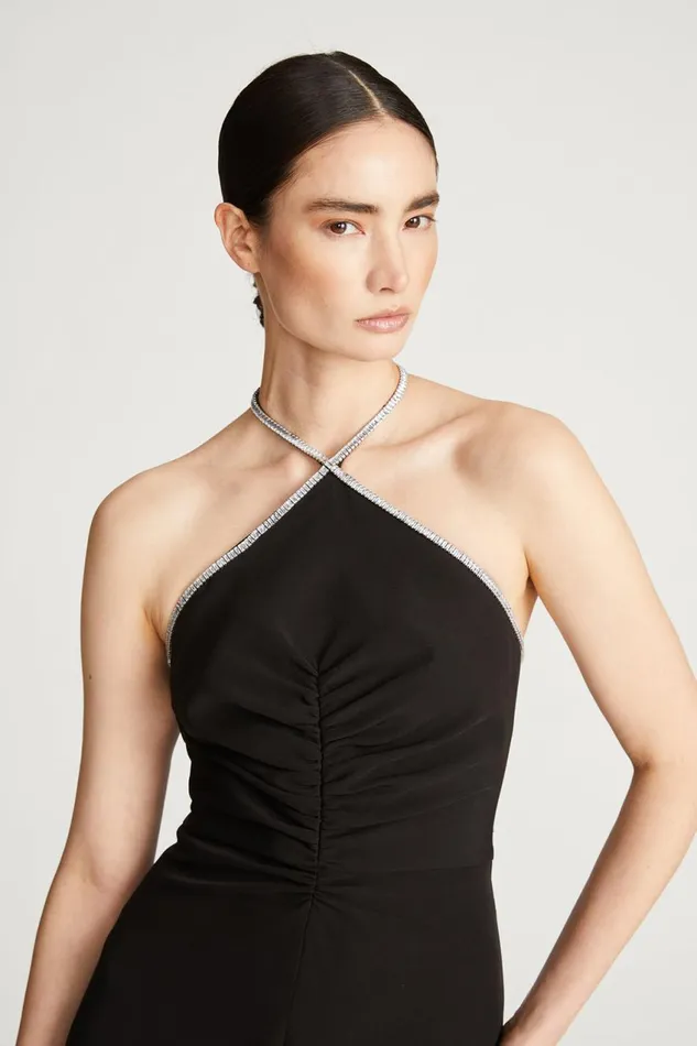 Dresses Women Halston Piper Dress With Crystal Trim Black