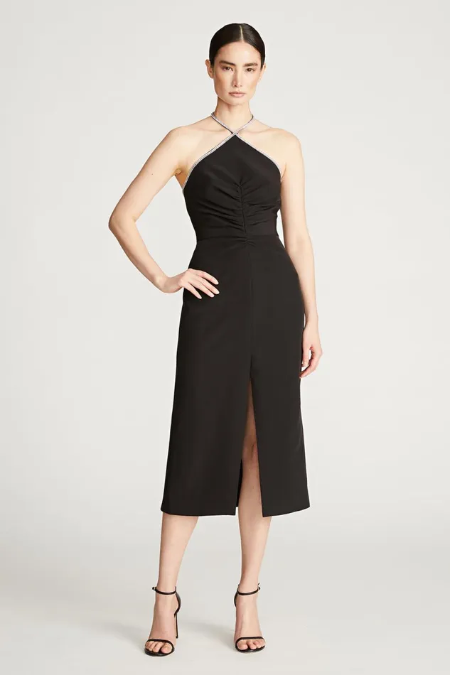 Dresses Women Halston Piper Dress With Crystal Trim Black
