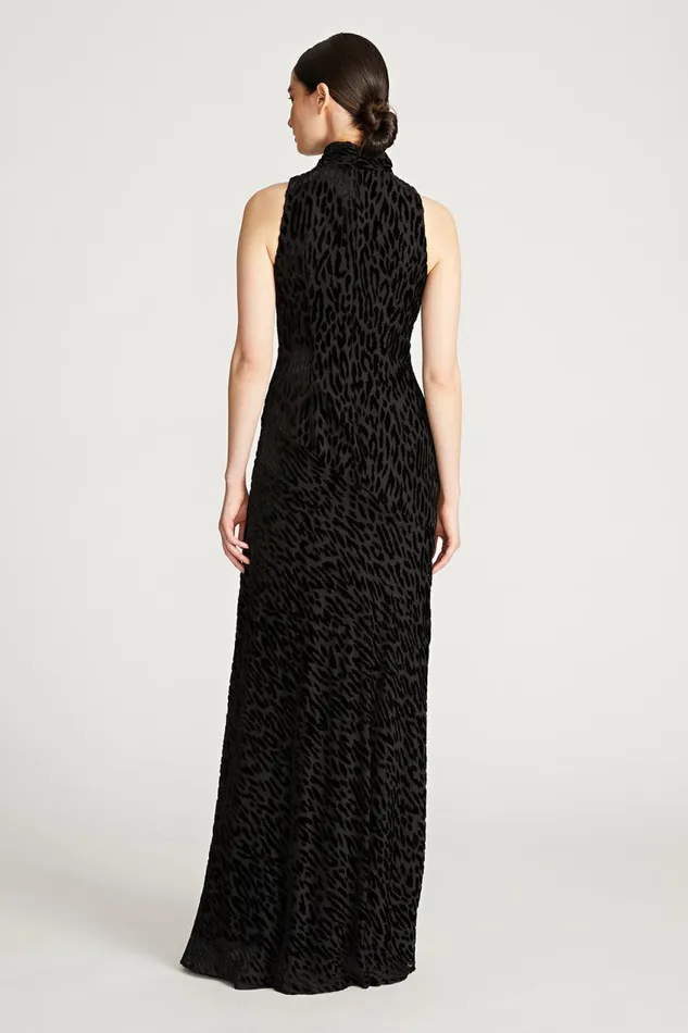 Dresses Women Halston Uma Gown In Devoree Black