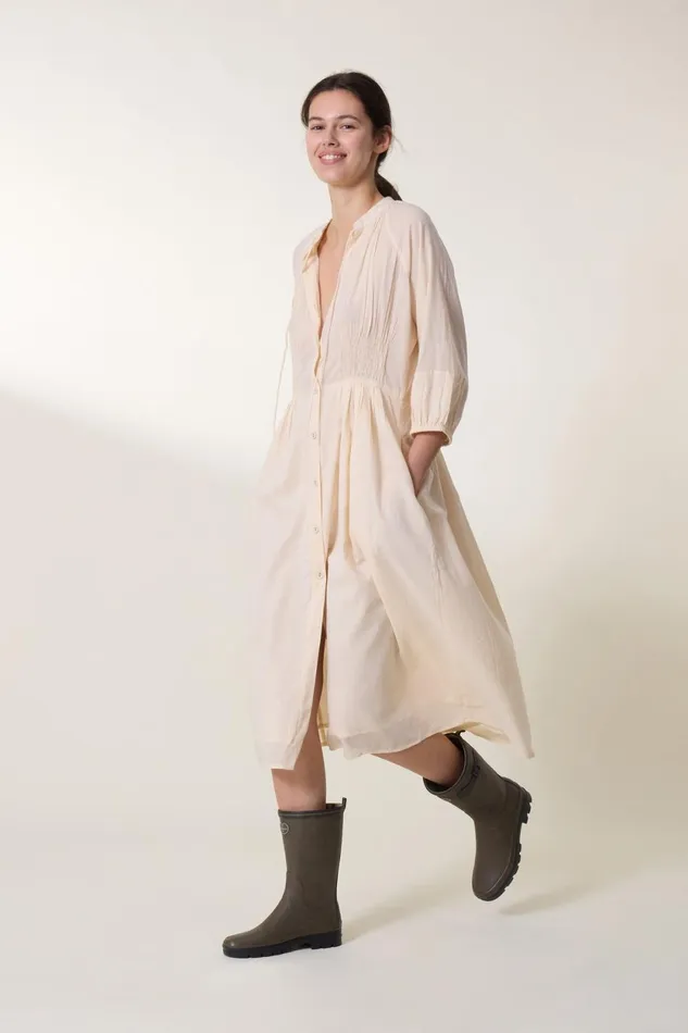 Dresses Women Leon and Harper Roudy Plain Dress Ecru
