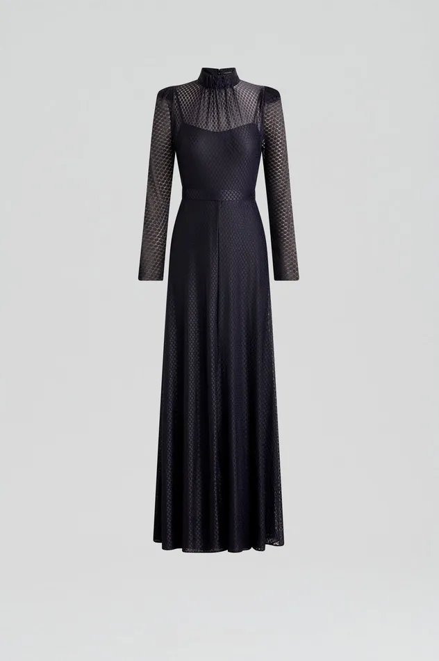Dresses Women Scanlan Theodore FRENCH LACE DRESS NAVY
