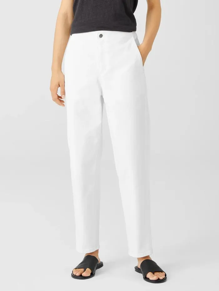 Eileen Fisher Denim Organic Cotton Denim Tapered Pant White 8211 Shop