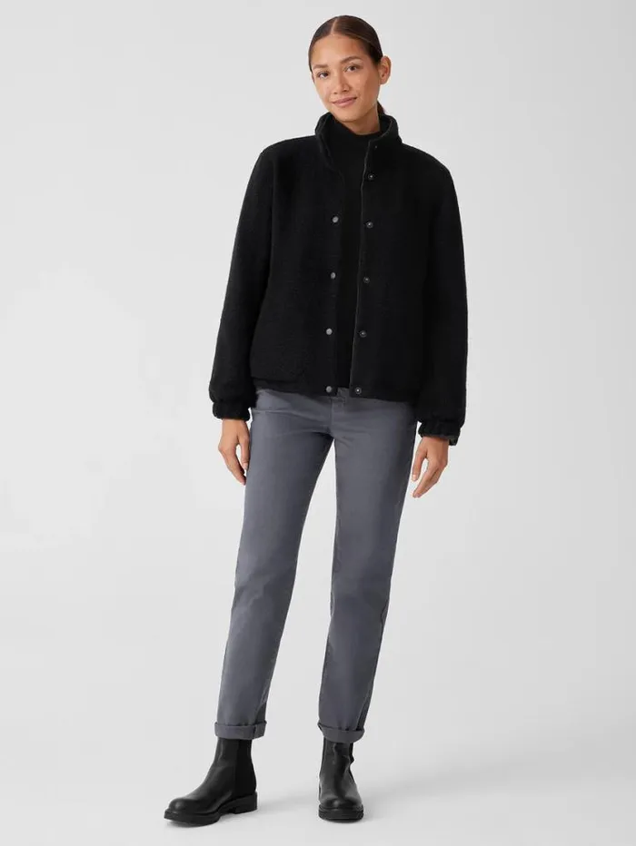 Eileen Fisher Extended Sizing 1X3X Eggshell Recycled Nylon Reversible Jacket Black 8211 Shop