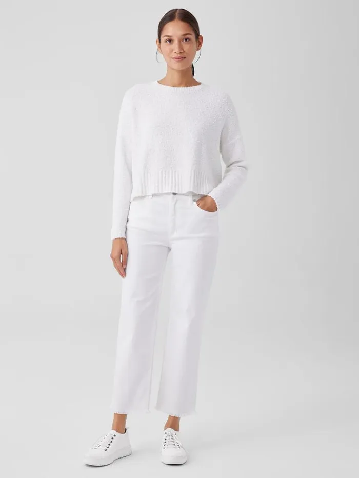 Eileen Fisher Extended Sizing 1X3X Organic Cotton Denim Straight Jean White 8211 Shop