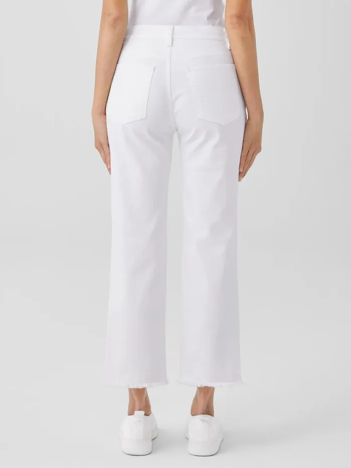 Eileen Fisher Extended Sizing 1X3X Organic Cotton Denim Straight Jean White 8211 Shop