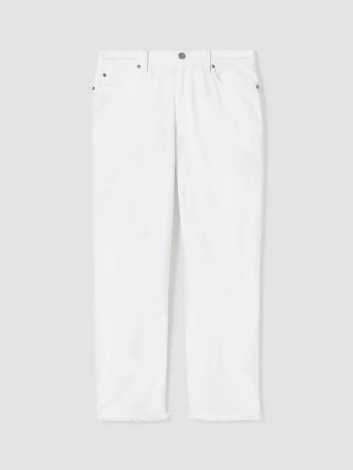 Eileen Fisher Extended Sizing 1X3X Organic Cotton Denim Straight Jean White 8211 Shop