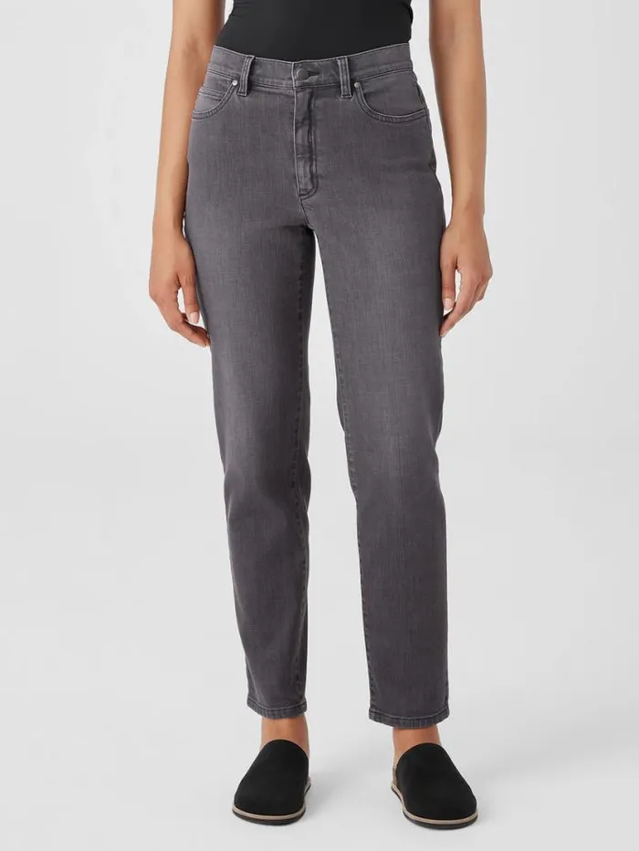 Eileen Fisher Extended Sizing 1X3X Organic Cotton Stretch Slim Jean Carbon 8211 Shop