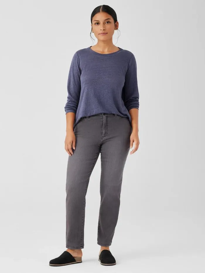 Eileen Fisher Extended Sizing 1X3X Organic Cotton Stretch Slim Jean Carbon 8211 Shop