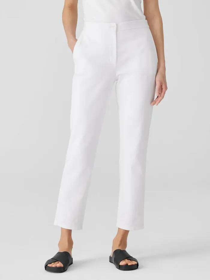 Eileen Fisher Pants Shorts and Jumpsuits Cotton Blend Ponte HighWaisted Slim Pant Black 8211 Shop