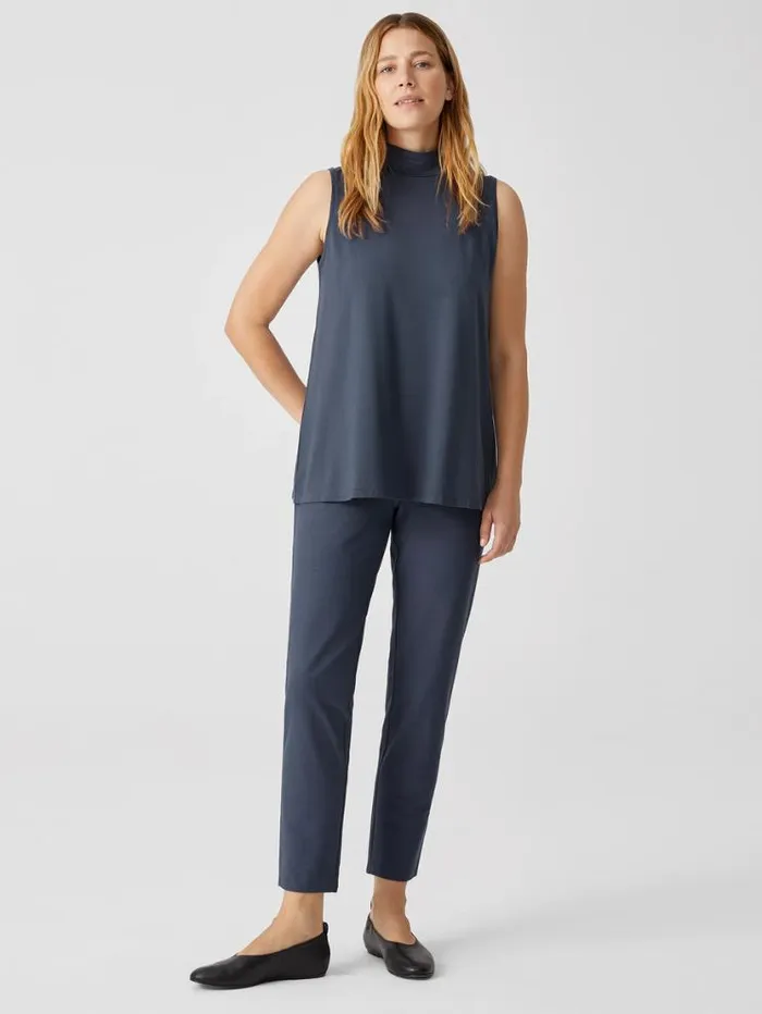 Eileen Fisher Pants Shorts and Jumpsuits Washable Stretch Crepe High Waisted Pant Ocean 8211 Shop