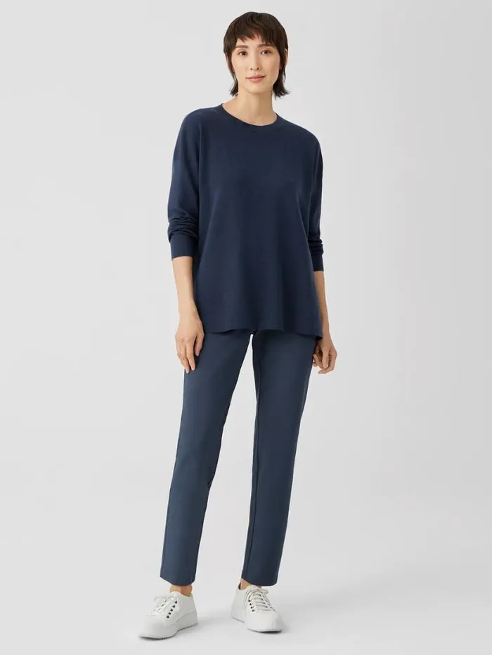 Eileen Fisher Pants Shorts and Jumpsuits Washable Stretch Crepe Pant Ocean 8211 Shop