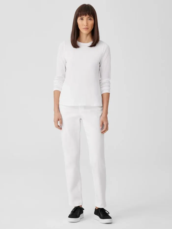 Eileen Fisher Petite Organic Cotton Denim Slim Jean White 8211 Shop