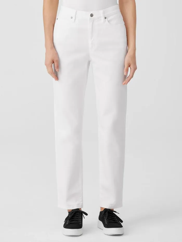 Eileen Fisher Petite Organic Cotton Denim Slim Jean White 8211 Shop