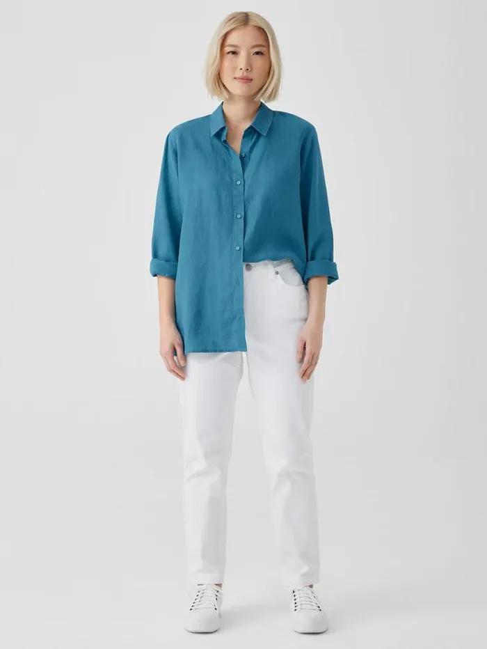 Eileen Fisher Petite Organic Cotton Denim Slim Jean White 8211 Shop