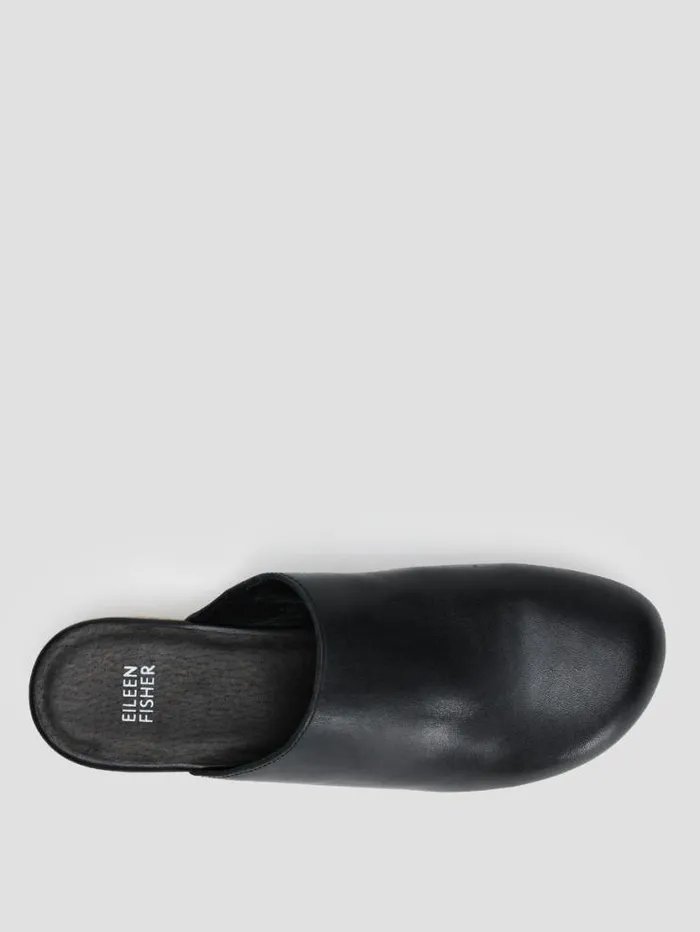 Eileen Fisher Shoes Smooth Leather Clog Black 8211 Shop