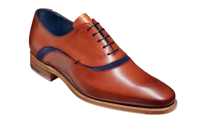 Emerson 8211 Antique Rosewood Navy Suede Men Barker Shoes Mens Oxfords
