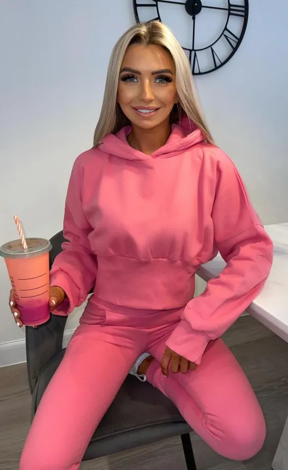 Emilia Pink Hoodie Women Missfiga LoungewearTracksuits