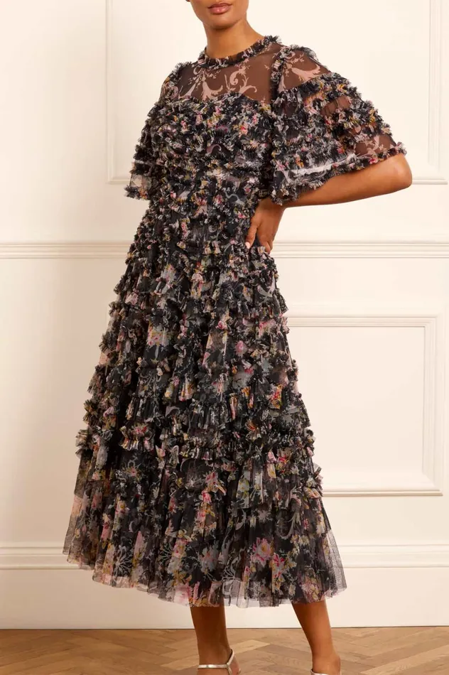 Enchanted Garden Bronte Ballerina Dress Black Women Needle and Thread Dresses