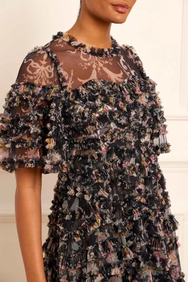 Enchanted Garden Bronte Ballerina Dress Black Women Needle and Thread Dresses