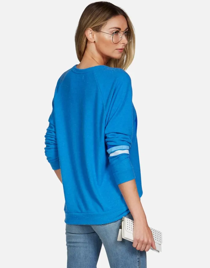 Everly Electric Evil Eye Sky Blue Women039s Lauren Moshi Long Sleeve