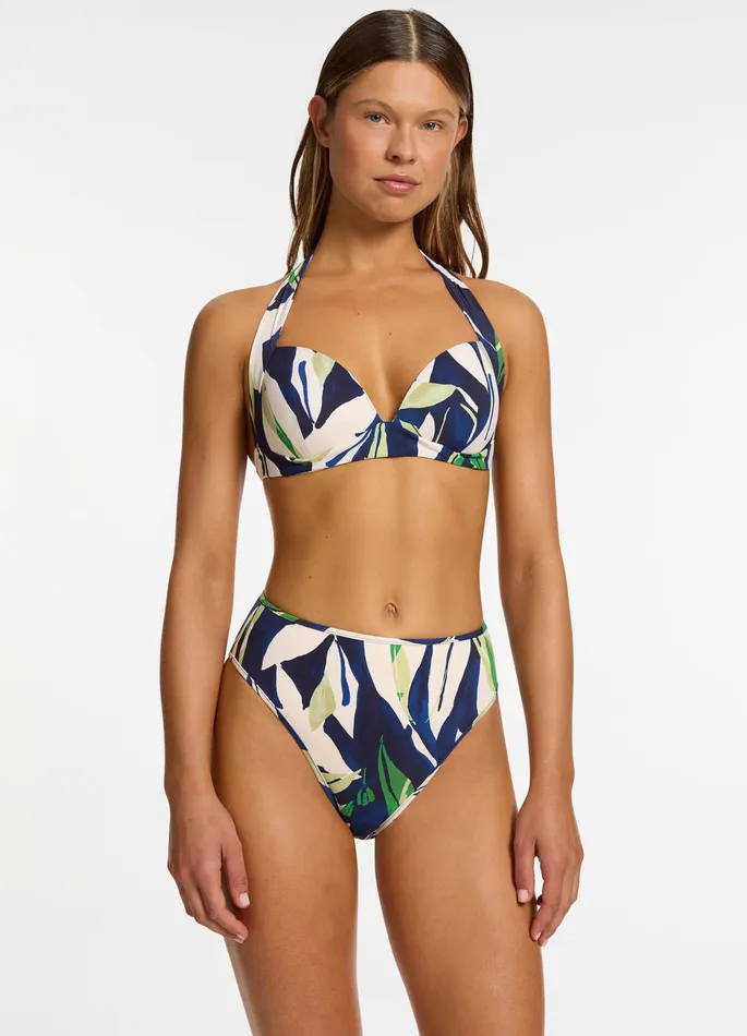 Fauna Moulded Halter Bikini Top Ink Women JETS Australia Halter Bikini Tops