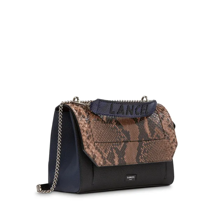 Flap Bag With Handle Brownblackpetrol Women Lancel The Exotics