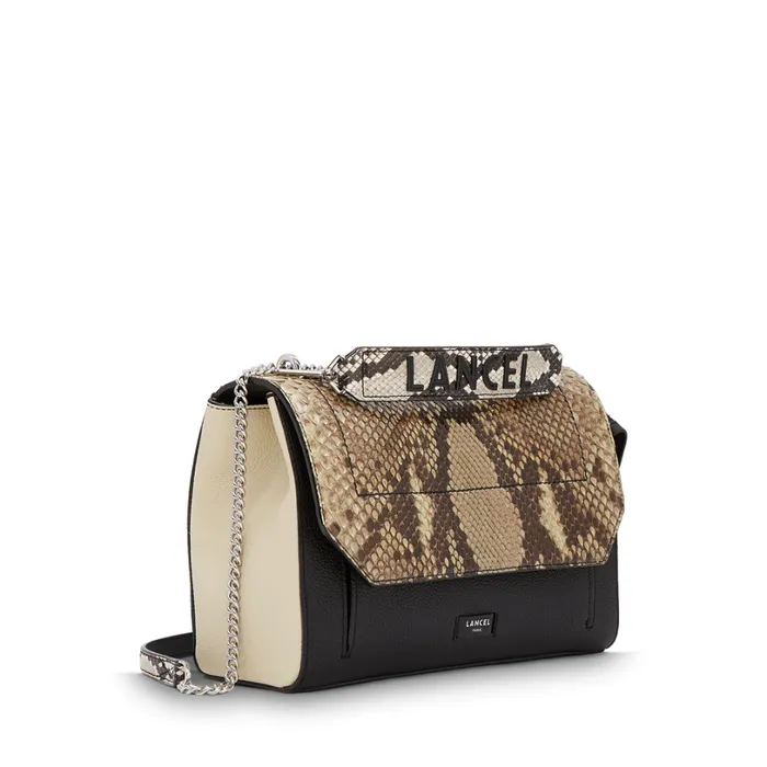 Flap Bag With Handle Military Greenblackcream Women Lancel The Exotics Flap Bag With Handle Military Greenblackcream Women Lancel The Exotics
