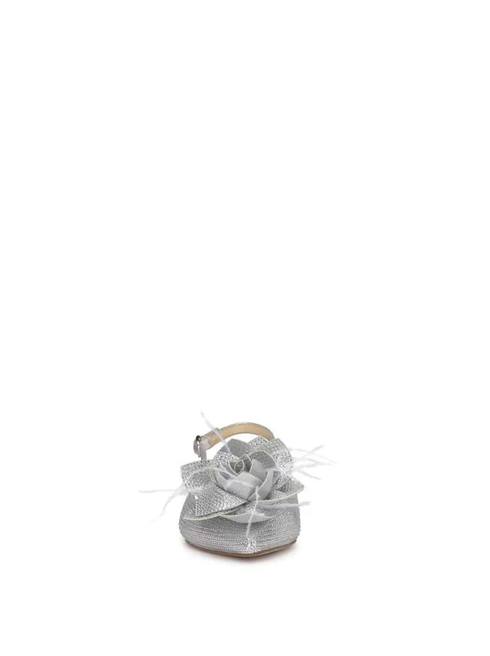 Flats Shoes Jessica Simpson Evito Sling Back Ballet Flat In Silver