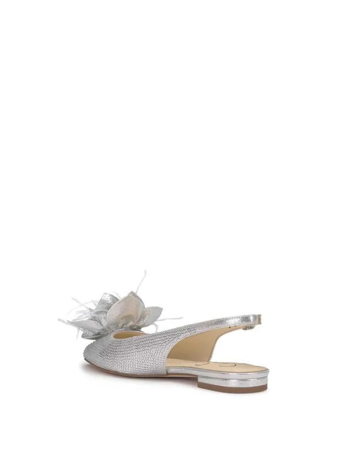 Flats Shoes Jessica Simpson Evito Sling Back Ballet Flat In Silver