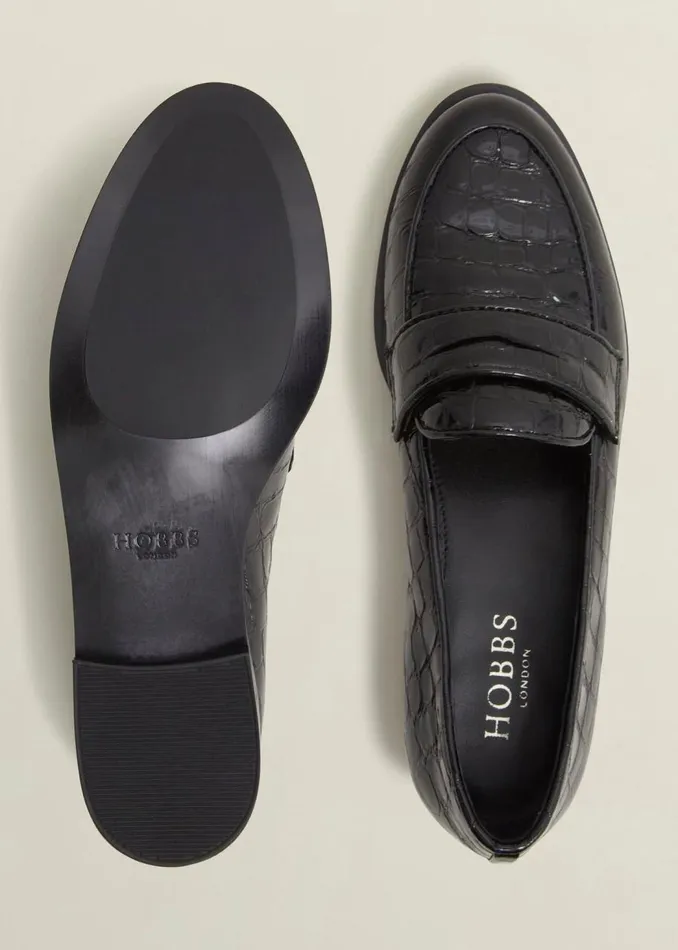 Flats Women HOBBS Lillian Leather Loafers Black