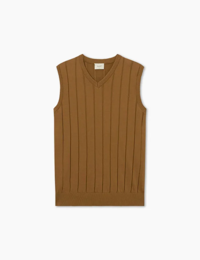 Fort Knitwear FLUME KNIT VEST Rubber 8211 Men