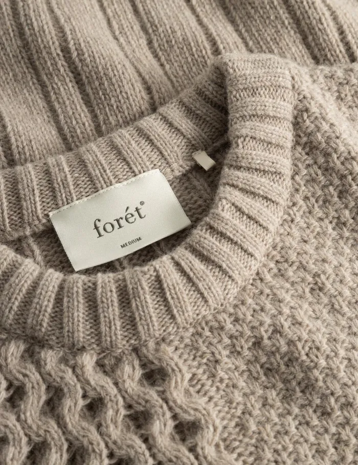 Fort Knitwear HYBRID CABLE KNIT Khaki 8211 Men Fort Knitwear HYBRID CABLE KNIT Khaki 8211 Men