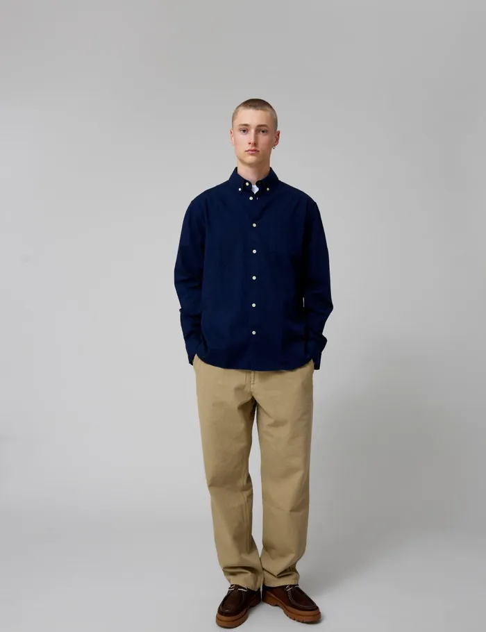 Fort Shirts CAMP LIGHT TWILL SHIRT Navy 8211 Men