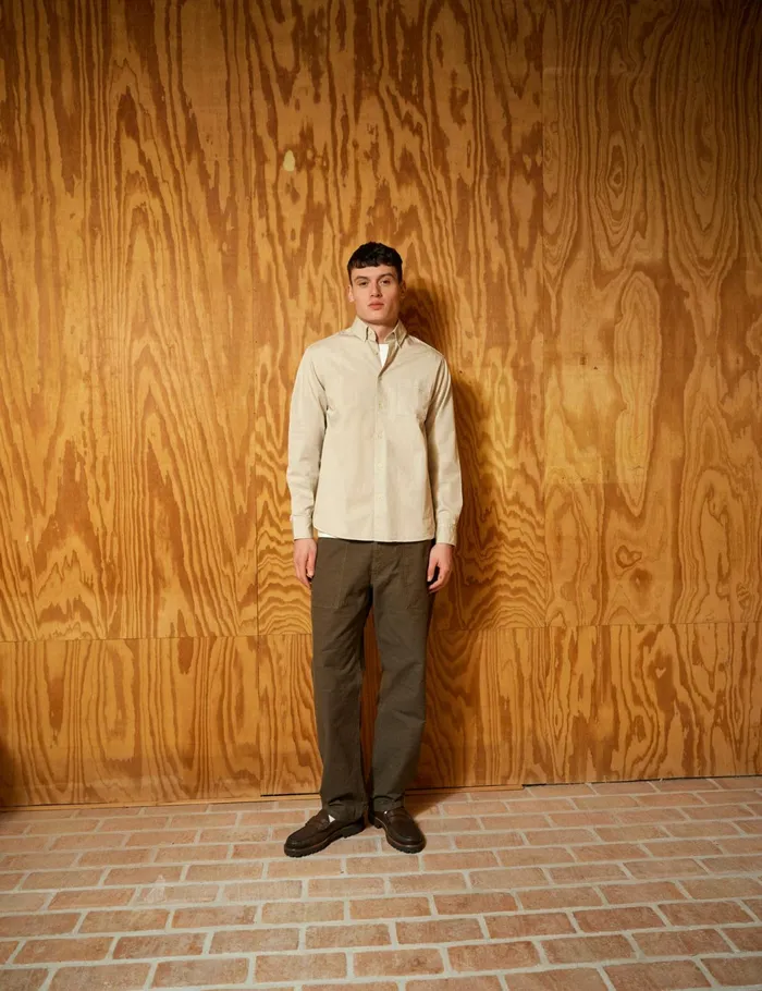 Fort Shirts CAMP LIGHT TWILL SHIRT Oat 8211 Men Fort Shirts CAMP LIGHT TWILL SHIRT Oat 8211 Men